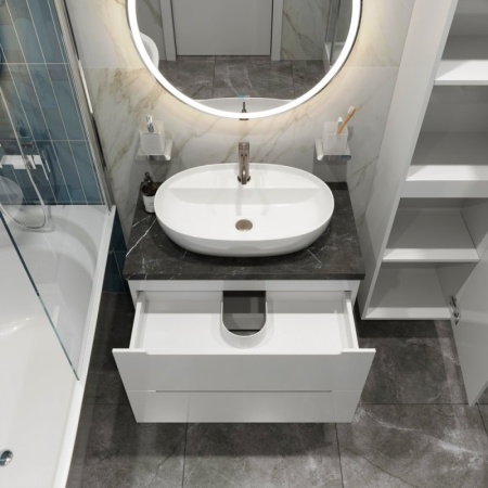 Столешница из керамогранита BelBagno KEP-100-BO-W0 Bianco Opaco
