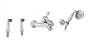Смеситель на борт ванны с ручным душем Cezares VINTAGE-PBVM-03/24-Sw