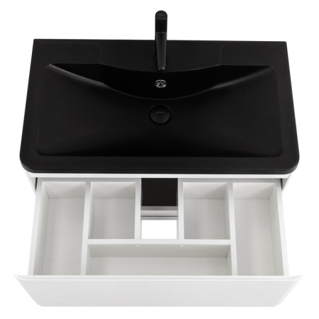 Раковина из искусственного камня BelBagno BB1000/455-LV-ART-ALR-NERO, чёрная матовая