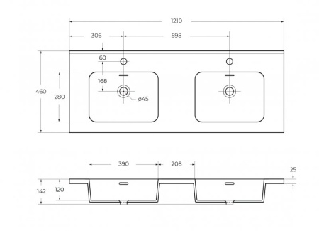 Зеркало со встроенной LED подсветкой, системой Антизапотевания, реверсивное Cezares 45048