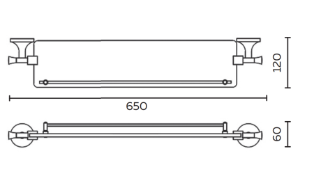 Душевая полка AltroBagno Corposo 082805 Or
