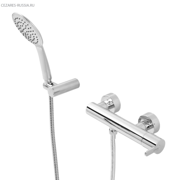 Смеситель для душа однорычажный в комплекте с ручным душем, шлангом и держателем Cezares LEAF-D-PS Смеситель для душа однорычажный в комплекте с ручным душем, шлангом и держателем Cezares LEAF-D-PS
