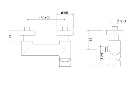Смеситель для душа в комплекте с ручным душем Cezares TIRRENO-DM-01 Смеситель для душа в комплекте с ручным душем Cezares TIRRENO-DM-01