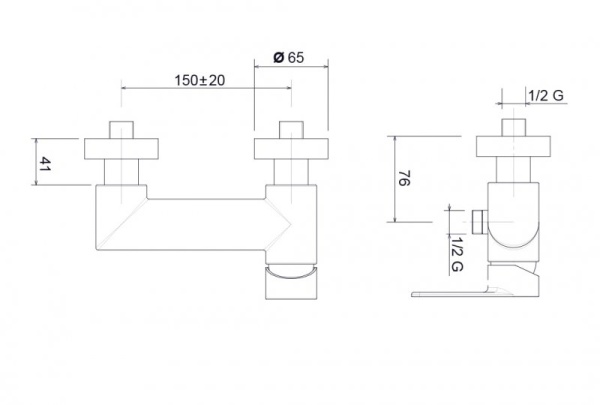 Смеситель для душа в комплекте с ручным душем Cezares TIRRENO-DM-01 Смеситель для душа в комплекте с ручным душем Cezares TIRRENO-DM-01