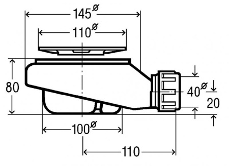 BASE Поддон из искусственного мрамора (акрон) с сифоном и решеткой из нерж. стали в комплекте, Cezar
