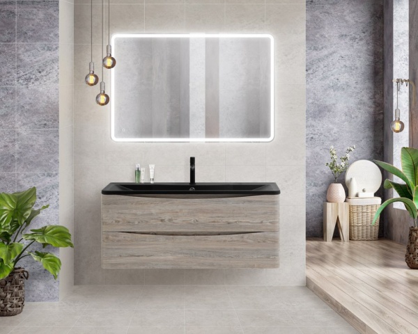 Раковина из искусственного камня BelBagno BB1200/455-LV-ART-ALR-NERO, чёрная матовая Раковина из искусственного камня BelBagno BB1200/455-LV-ART-ALR-NERO, чёрная матовая