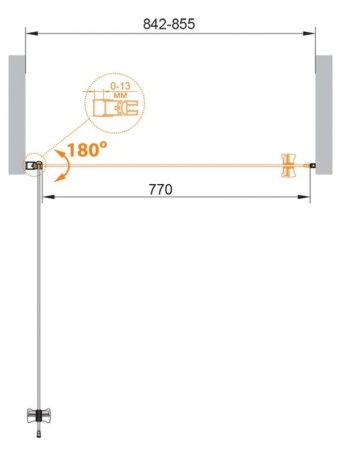 Душевая дверь CEZARES ECO-O-B-1-70-C-Cr Душевая дверь CEZARES ECO-O-B-1-70-C-Cr