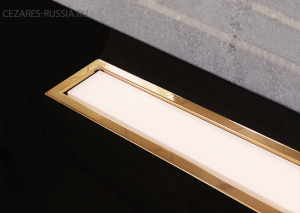 Линейный трап Confluo Premium White Glass Line 450 Gold PESTAN 13100089