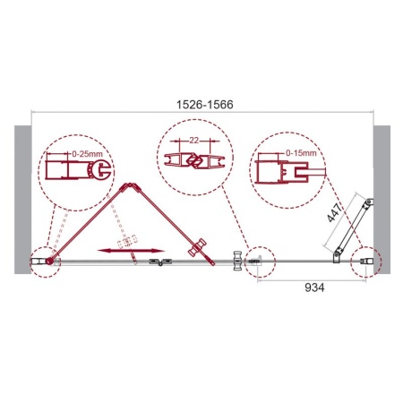 Душевая дверь BELBAGNO ALBANO-BS-13 ALBANO-BS-13-100+100-C-Cr