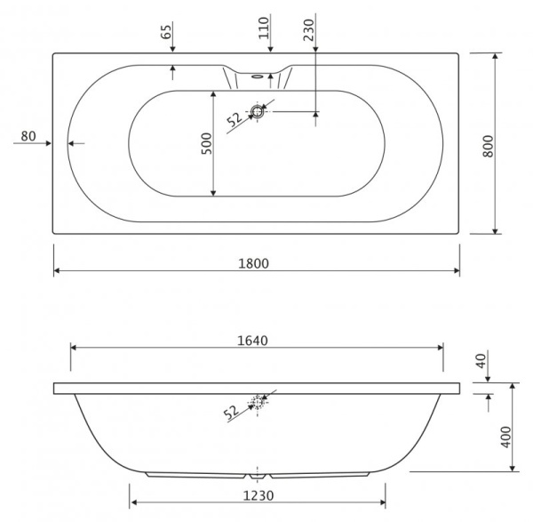 Боковая панель с крепежом для акриловой ванны, универсальная Cezares EMP-F-75-SP