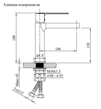 Смеситель для раковины AltroBagno Unione 0138 RaSp