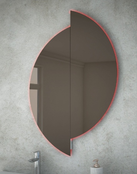 Зеркало с увеличительным зеркалом, со встроенной LED подсветкой, системой Антизапотевания, реверсивн