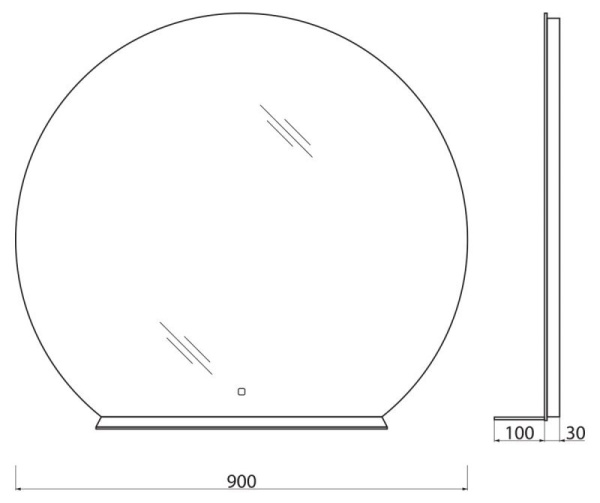 Зеркало BelBagno SPC-RNG-1000-LED-TCH-MENS