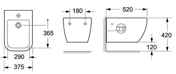 Биде подвесное с креплением BelBagno BB1104BH