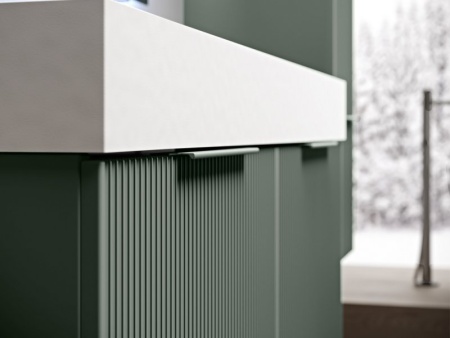 Тумба подвесная под раковину с выдвижным ящиком и внутренним ящиком Cezares 55445