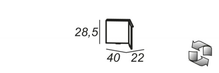 Полка подвесная, 30x20x75 Cezares 55050