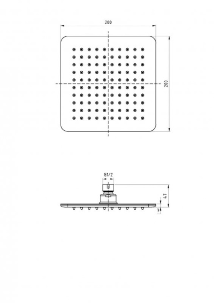 Верхний душ 20 см Cezares CZR-H-SPIN-20