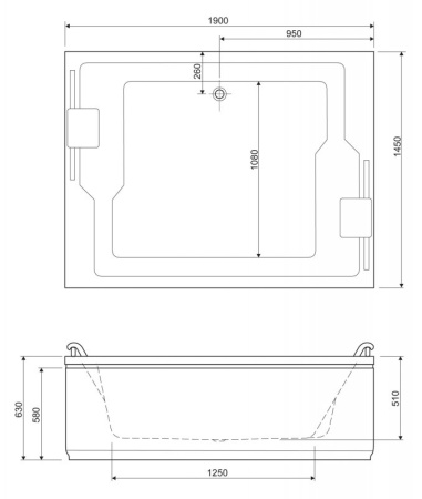 Передняя панель для акриловой ванны CEZARES PLANE_DUO-190-SCR-W37 Передняя панель для акриловой ванны CEZARES PLANE_DUO-190-SCR-W37