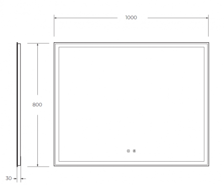 Зеркало BelBagno SPC-GRT-600-600-LED-TCH