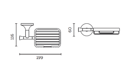 Мыльница подвесная AltroBagno Corposo 080715 Or