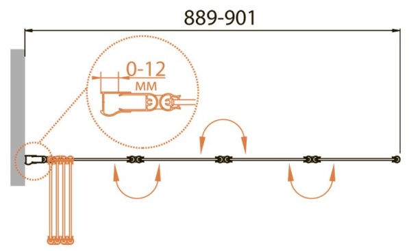Шторка на ванну CEZARES RELAX-V-4 RELAX-V-4-100/140-C-Bi Шторка на ванну CEZARES RELAX-V-4 RELAX-V-4-100/140-C-Bi