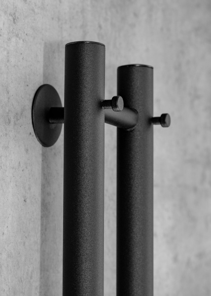 Полотенцесушитель электрический Chromix Kassel 10x120 П3 MB с сухим теном и крючками Полотенцесушитель электрический Chromix Kassel 10x120 П3 MB с сухим теном и крючками