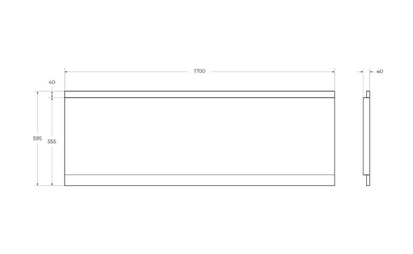 Передняя панель для акриловой ванны Eco, Modena, Plane CEZARES EMP-170-SCR-W37 Передняя панель для акриловой ванны Eco, Modena, Plane CEZARES EMP-170-SCR-W37