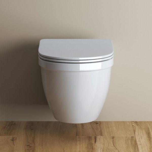 Унитаз подвесной безободковый с сиденьем BelBagno LOTO BB070CHR/SC Унитаз подвесной безободковый с сиденьем BelBagno LOTO BB070CHR/SC