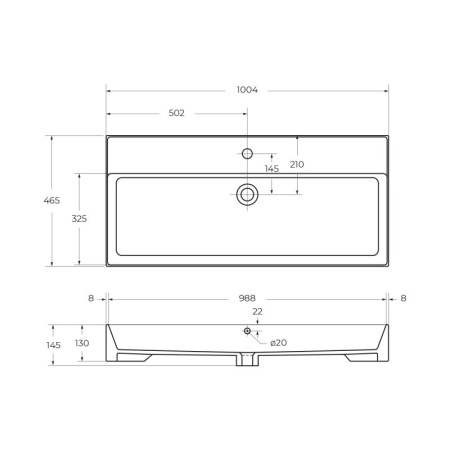 Металлический одноярусный сварной каркас под раковину CEZARES CADRO-100/46/30-1C-SO-MET-ST
