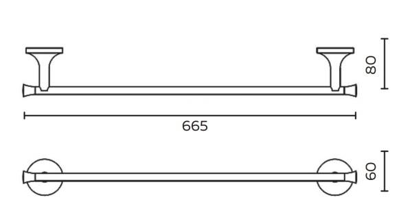 Полотенцедержатель 600 AltroBagno Corposo 081314 Or Полотенцедержатель 600 AltroBagno Corposo 081314 Or