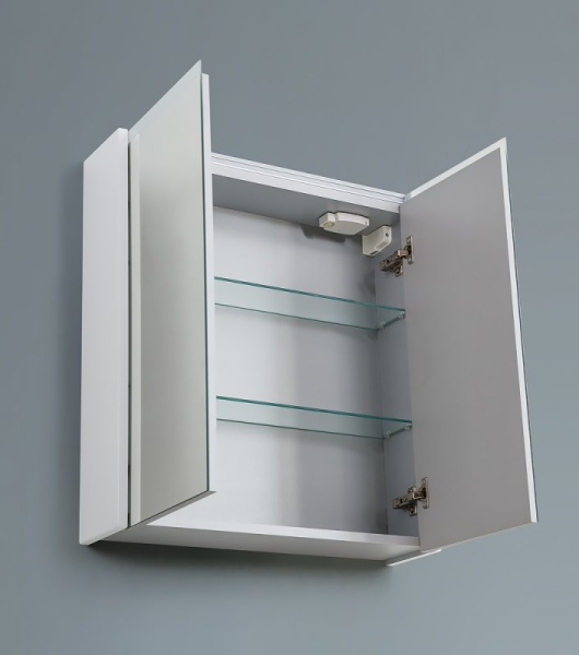 Зеркальный шкаф с двумя распашными дверьми с LED подсветкой дверей Cezares 84217 Зеркальный шкаф с двумя распашными дверьми с LED подсветкой дверей Cezares 84217