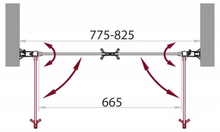 Душевая дверь в нишу BELBAGNO SELA-B-2 SELA-B-2-115-C-Cr