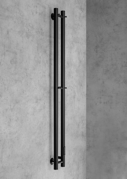 Полотенцесушитель электрический Chromix Kassel 10x120 П3 MB с сухим теном и крючками Полотенцесушитель электрический Chromix Kassel 10x120 П3 MB с сухим теном и крючками