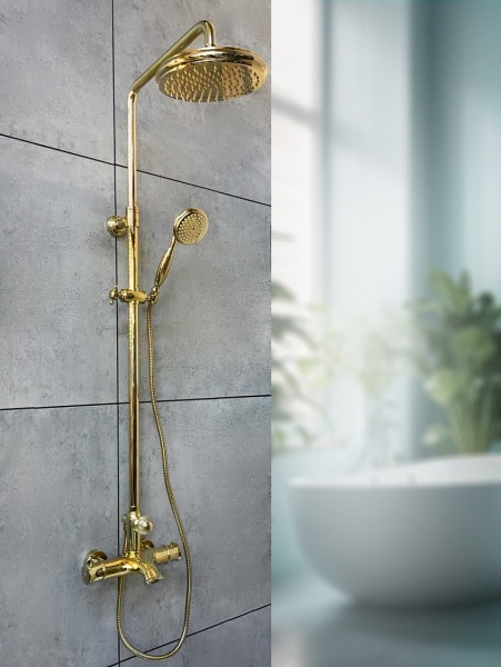 Душевая система с термостатом AltroBagno Beatrice 030408 Or Душевая система с термостатом AltroBagno Beatrice 030408 Or