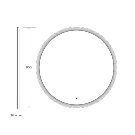 Зеркало Cezares CZR-SPC-ECO-600-LED-TCH