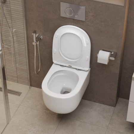 Чаша подвесного безободкового унитаза Belbagno со смывом TORNADO BelBagno SOFT-TOR BB084CH-TOR Чаша подвесного безободкового унитаза Belbagno со смывом TORNADO BelBagno SOFT-TOR BB084CH-TOR