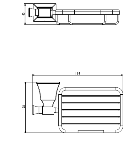 Мыльница металлическая настенная Cezares AM-M-077-CR