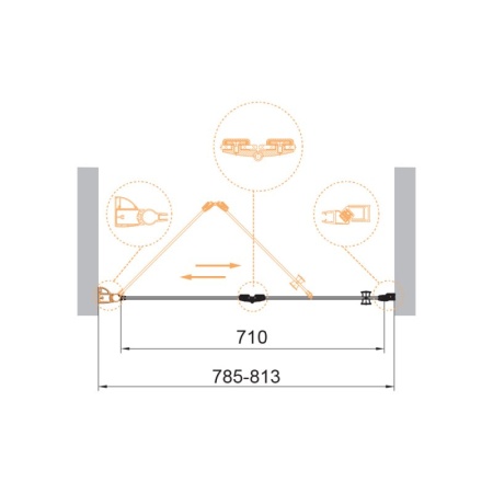 Душевая дверь в нишу CEZARES ECO-O-BS-12 ECO-O-BS-12-100-C-Cr Душевая дверь в нишу CEZARES ECO-O-BS-12 ECO-O-BS-12-100-C-Cr