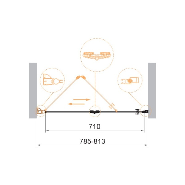 Душевая дверь в нишу CEZARES ECO-O-BS-12 ECO-O-BS-12-100-C-Cr Душевая дверь в нишу CEZARES ECO-O-BS-12 ECO-O-BS-12-100-C-Cr
