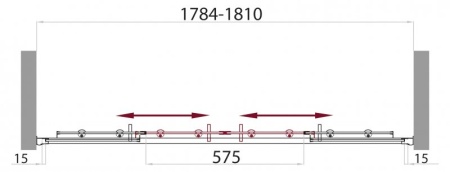 Душевая дверь в нишу BELBAGNO UNO-BF-2 UNO-BF-2-170-P-Cr