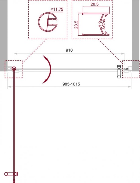 Душевая дверь в нишу BELBAGNO UNO-B-1 UNO-B-1-90-C-Cr Душевая дверь в нишу BELBAGNO UNO-B-1 UNO-B-1-90-C-Cr