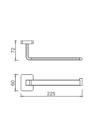Полотенцедержатель AltroBagno Quadro 081307 Cr