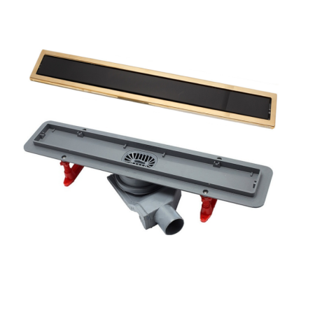 Линейный трап Confluo Premium Black Glass Line 450 Gold Cezares 13100095