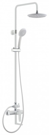 Душевая стойка со смесителем для ванны, верхним и ручным душем, верхний душ из нержавеющей стали Cez