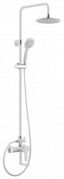 Душевая стойка со смесителем для ванны, верхним и ручным душем, верхний душ из нержавеющей стали Cez