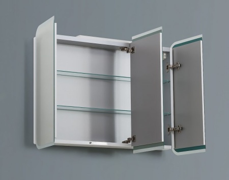 Зеркальный шкаф с тремя распашными дверьми с LED подсветкой дверей Cezares 84216