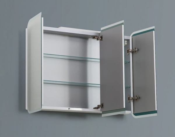Зеркальный шкаф с тремя распашными дверьми с LED подсветкой дверей Cezares 84216 Зеркальный шкаф с тремя распашными дверьми с LED подсветкой дверей Cezares 84216