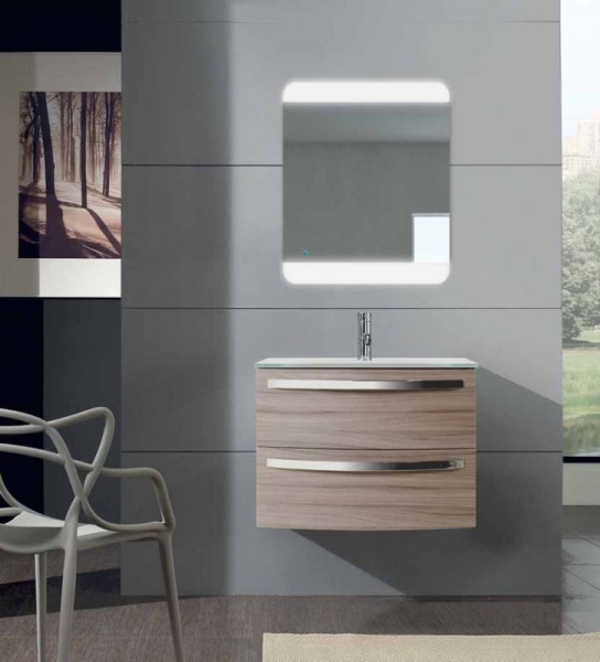 Зеркало со встроенной LED подсветкой и сенсорным выключателем Touch System, реверсивное, 136х70 Ceza