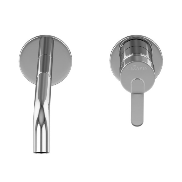 Смеситель для раковины встраиваемый однорычажный, на два отверстия Cezares LEAF-BLI2-PR