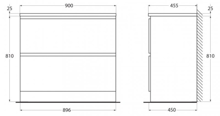 Раковина из литьевого мрамора BelBagno BB900/455-LV-MR-ALR